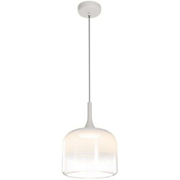 Белый подвесной светодиодный светильник с прозрачным стеклянным плафоном Maytoni Spirito MOD286PL-L18W3K