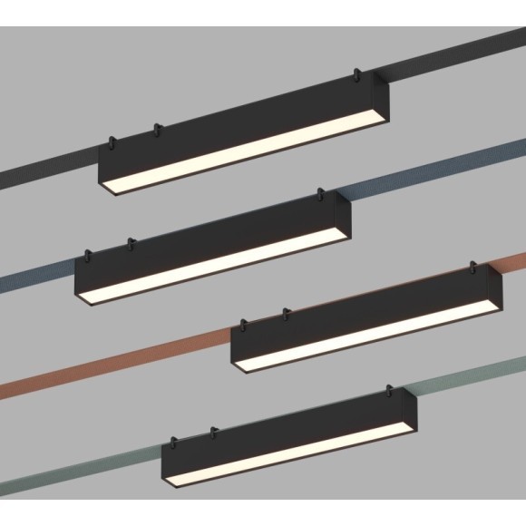 DK5674-BK Cветильник для трека-ремня Belty Smart, серия Linear, со светодиодом, L323*W40*H45мм, 48V DC, 12W, RA90, 120°, 2700-6500K, IP20, черный, алюминий