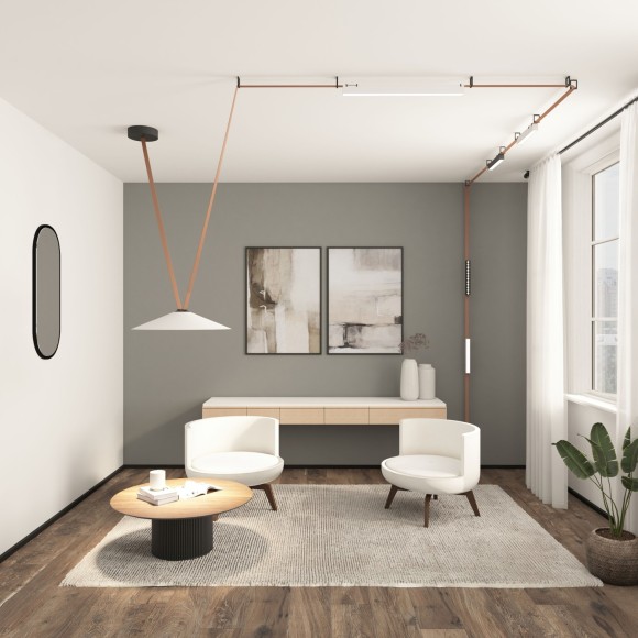 DK5674-BK Cветильник для трека-ремня Belty Smart, серия Linear, со светодиодом, L323*W40*H45мм, 48V DC, 12W, RA90, 120°, 2700-6500K, IP20, черный, алюминий