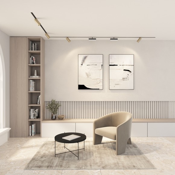DK8009-BK Трековый магнитный светодиодный SMART (TUYA, Алиса, Wi-Fi, пам. настроек) светильник Denkirs SMART 220V CRI90+ 3000-6000К 760Лм 120° 9Вт