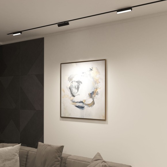 DK8009-BK Трековый магнитный светодиодный SMART (TUYA, Алиса, Wi-Fi, пам. настроек) светильник Denkirs SMART 220V CRI90+ 3000-6000К 760Лм 120° 9Вт