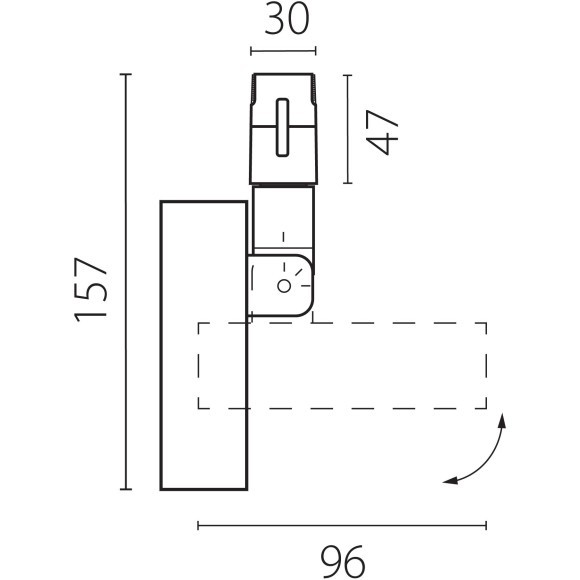 Светильник трековый 48V 10W 4000K 100° черный Due Hermes Lightstar 210547