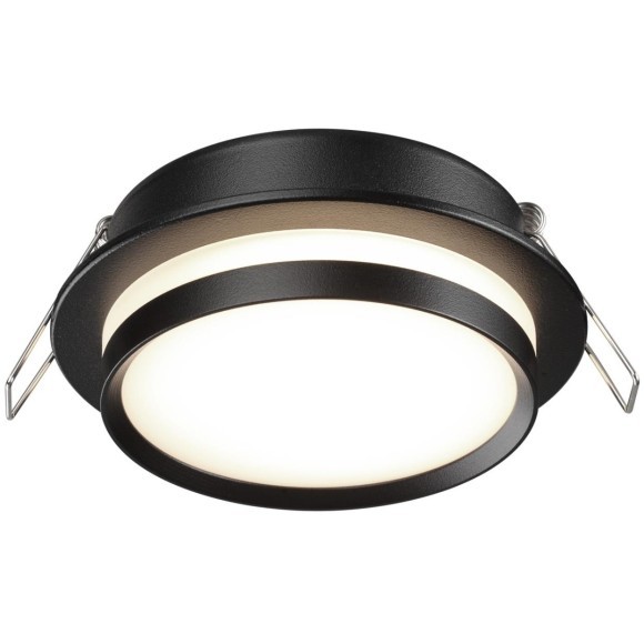 371036 Черный встраиваемый круглый светильник под лампу GX53 макс. 12Вт 220-240V IP20 Novotech LIRIO