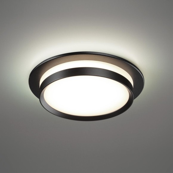 371036 Черный встраиваемый круглый светильник под лампу GX53 макс. 12Вт 220-240V IP20 Novotech LIRIO