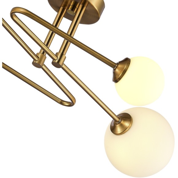 SLE2211-302-04 Светильник потолочный Латунь/Белый G9 4*5W FANTINI