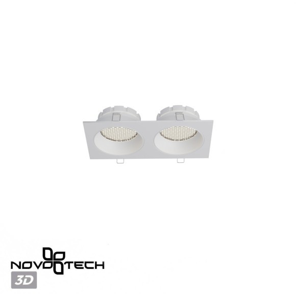 Светильник встраиваемый Novotech WIR IP20 2xGX53 макс 12Вт 220-240V Novotech GEMINI 371007