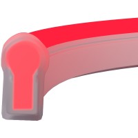 Гибкий неон Maytoni 25x13 220В 8Вт/м Red IP65 50м 201233