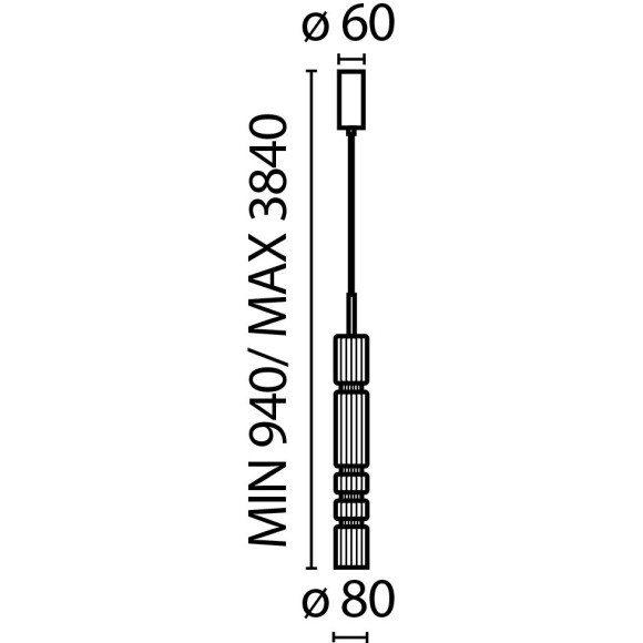 Подвесной светильник Maytoni MOD272PL-L12B3K
