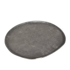 427036 FORLEYET Декоративная тарелка L305, B275, H10, алюминий, никель-античный
