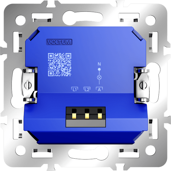 VLS0703M Механизм диммера (светорегулятора) поворотно-нажимной 600 Ватт VOLTUM S70