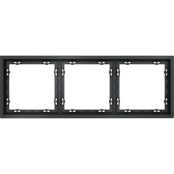 VLS100307 Рамка пластиковая для электрических изделий графитового цвета VOLTUM серии S70 на 3 поста (графит)