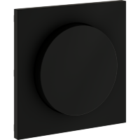 VLS002008 Накладка для диммера (светорегулятора) поворотно-нажимного черного матового цвета VOLTUM S70 (черный матовый)