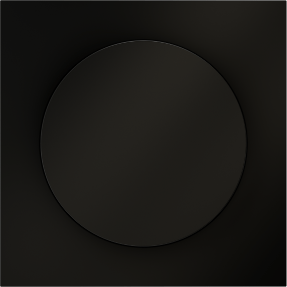 VLS002008 Накладка для диммера (светорегулятора) поворотно-нажимного черного матового цвета VOLTUM S70 (черный матовый)