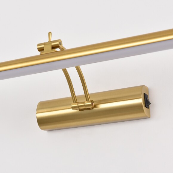 Lightstar Noce 201121 Латунная светодиодная подсветка для картин и зеркал шириной 60см, с выключателем на корпусе и CCT переключением цветности на драйвере, 14Вт 3000;4000;6000К 840Лм CRI90