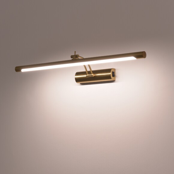 Lightstar Noce 201121 Латунная светодиодная подсветка для картин и зеркал шириной 60см, с выключателем на корпусе и CCT переключением цветности на драйвере, 14Вт 3000;4000;6000К 840Лм CRI90