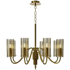 SL2005.303.08 Светильник подвесной ST-Luce латунь/коньячный E14 8*40W SANTORI SL2005.303.08 Светильник подвесной ST-Luce латунь/коньячный E14 8*40W SANTORI