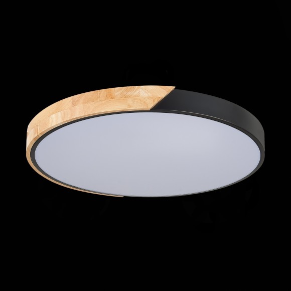 SLE200942-01 Светильник потолочный Черный, Светлое дерево/Белый LED 1*45W 3000K/4000K/6000K FESTA SLE200942-01 Светильник потолочный Черный, Светлое дерево/Белый LED 1*45W 3000K/4000K/6000K FESTA