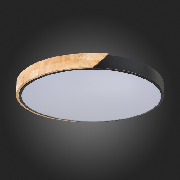 SLE200942-01 Светильник потолочный Черный, Светлое дерево/Белый LED 1*45W 3000K/4000K/6000K FESTA SLE200942-01 Светильник потолочный Черный, Светлое дерево/Белый LED 1*45W 3000K/4000K/6000K FESTA