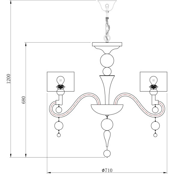 Люстра 2 в 1 подвесная/потолочная Bubble Dreams MOD603-06-N