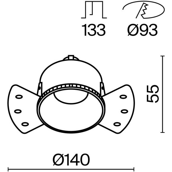 Встраиваемый светильник Maytoni DL051-01-GU10-RD-WS Share под лампу 1xGU10 20W Встраиваемый светильник Maytoni DL051-01-GU10-RD-WS Share под лампу 1xGU10 20W