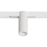 Arte Lamp OPTIMA A7289PL-1WH Черный магнитный трековый светодиодный светильник, вертикальный неповоротный цилиндр, COB LED 8Вт 3000К 830Лм 36° CRI90 IP20 48В светодиоды BRIDGELUX