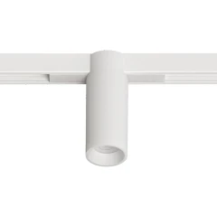 Arte Lamp OPTIMA A7289PL-1WH Черный магнитный трековый светодиодный светильник, вертикальный неповоротный цилиндр, COB LED 8Вт 3000К 830Лм 36° CRI90 IP20 48В светодиоды BRIDGELUX