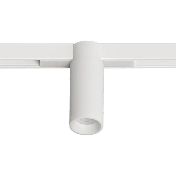 Arte Lamp OPTIMA A7289PL-1WH Черный магнитный трековый светодиодный светильник, вертикальный неповоротный цилиндр, COB LED 8Вт 3000К 830Лм 36° CRI90 IP20 48В светодиоды BRIDGELUX