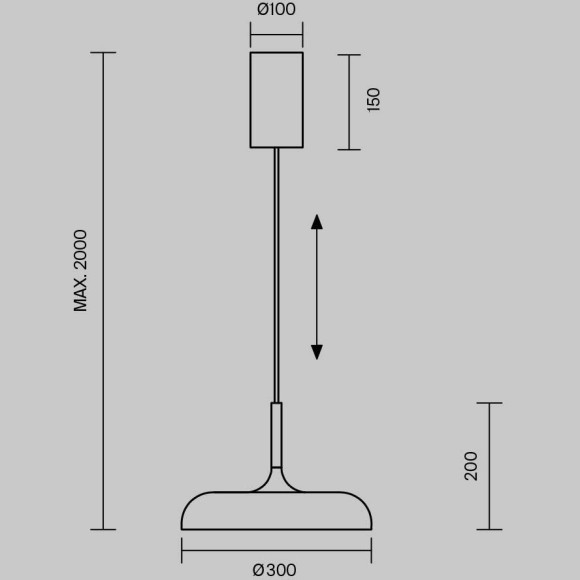 Подвесной светильник Maytoni MOD189PL-L30B3K
