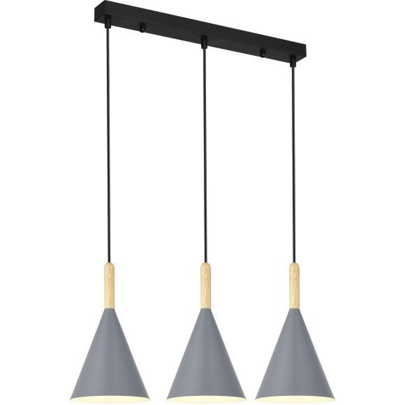 SLE1255-413-03 Светильник подвесной Черный/Серый E27 3*40W ARKET SLE1255-413-03 Светильник подвесной Черный/Серый E27 3*40W ARKET