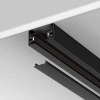 Maytoni TRA001DO-1B Декоративная черная заглушка лицевой части однофазного двужильного или трехфазного шинопровода (серии Unity и Trinity), длина 1м, 1000x18x4мм