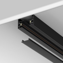 Maytoni TRA001DO-1B Декоративная черная заглушка лицевой части однофазного двужильного или трехфазного шинопровода (серии Unity и Trinity), длина 1м, 1000x18x4мм