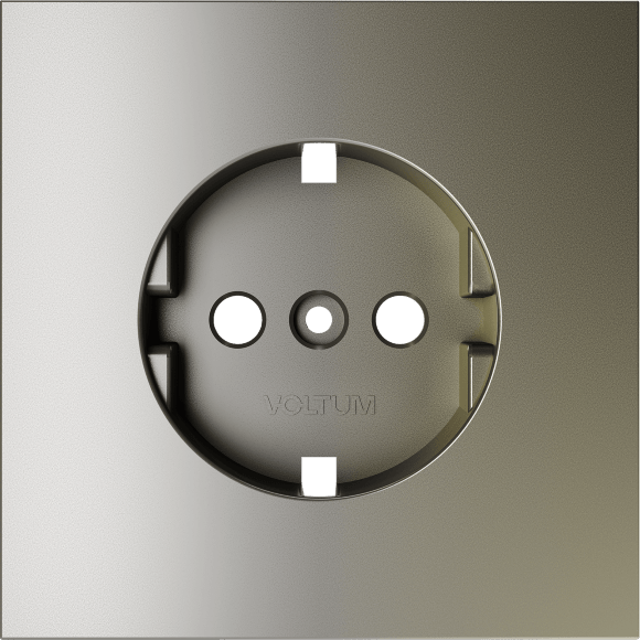 VLS020308 Проходной выключатель (переключатель) двухклавишный встраиваемый черного матового цвета 10А (2200 Ватт) VOLTUM S70 (черный матовый)