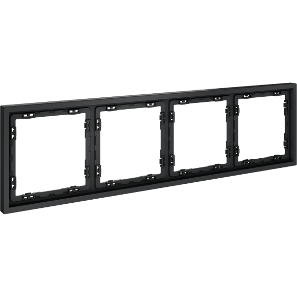 VLS100407 Рамка пластиковая для электрических изделий графитового цвета VOLTUM серии S70 на 4 поста (графит)