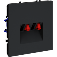 VLS060307 Розетка акустическая 4-местная для подключения динамиков и других звуковоспроизводящих устройств (для проводов сечением 0,5 — 4 ММ²) графитового цвета VOLTUM S70 (графит)