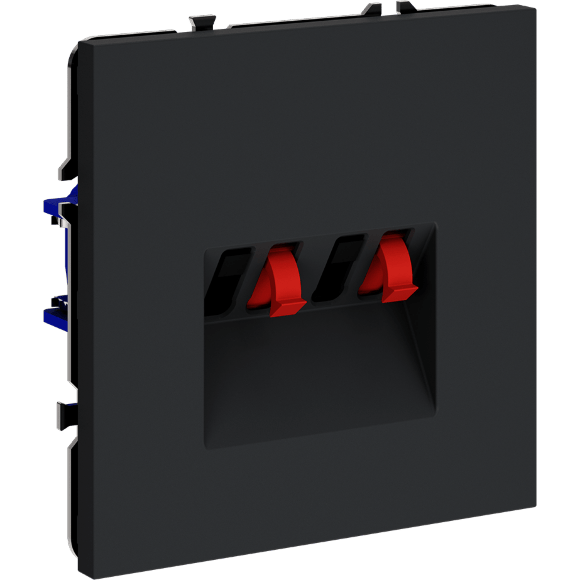 VLS060307 Розетка акустическая 4-местная для подключения динамиков и других звуковоспроизводящих устройств (для проводов сечением 0,5 — 4 ММ²) графитового цвета VOLTUM S70 (графит)