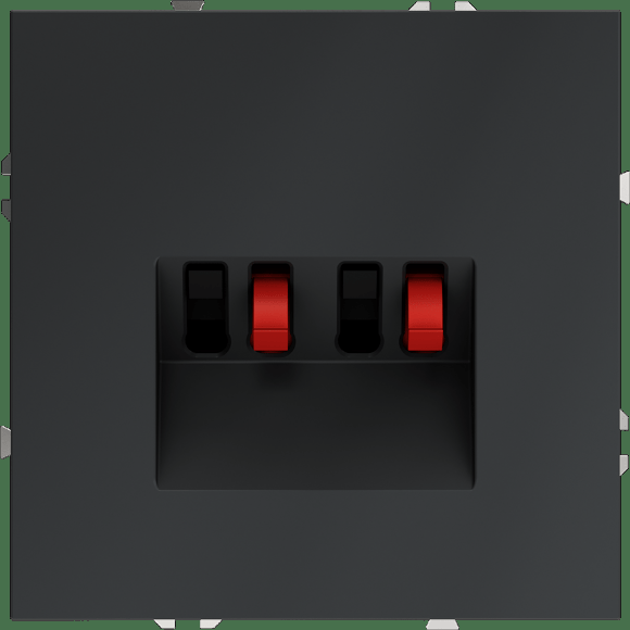 VLS060307 Розетка акустическая 4-местная для подключения динамиков и других звуковоспроизводящих устройств (для проводов сечением 0,5 — 4 ММ²) графитового цвета VOLTUM S70 (графит)