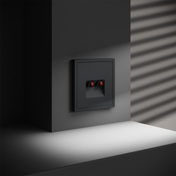 VLS060307 Розетка акустическая 4-местная для подключения динамиков и других звуковоспроизводящих устройств (для проводов сечением 0,5 — 4 ММ²) графитового цвета VOLTUM S70 (графит)