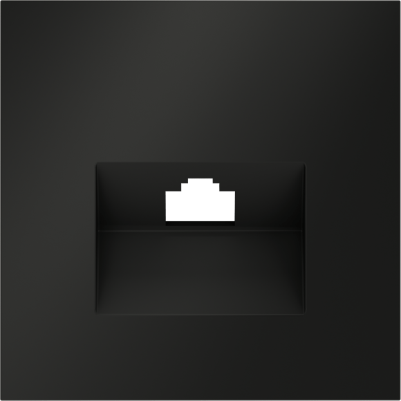 VLS001308 Накладка для розетки RJ45 категории 6Е (для проводов CAT5-CAT6 до 10 Гбит/сек) черного матового цвета VOLTUM S70 (черный матовый) VLS001308 Накладка для розетки RJ45 категории 6Е (для проводов CAT5-CAT6 до 10 Гбит/сек) черного матового цвета VOLTUM S70 (черный матовый)