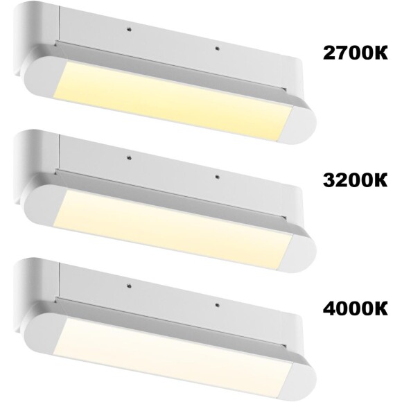 Novotech ITER 359801 Белый накладной линейный светильник длиной 26см, с поворотными плафоном и CCT переключением цветовой температуры LED 12Вт 770Лм 110° CRI≥90 2700-3200-4000К IP20 220V