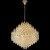 Crystal Lux HEDONIST SP16 3890/316 Большая подвесная хрустальная декоративная люстра, макс. высота 235см, диаметр 60см, металл цвета золото, хрусталь, лампы E14 16x40W IP20 220В