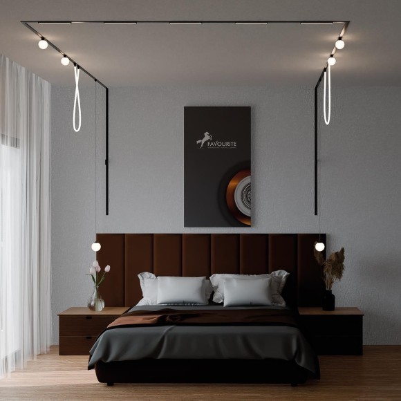 4233-1U Трековый магнитный светодиодный SMART (TUYA, Алиса, Bluetooth, Wi-Fi) светильник Favourite Unika 42V CRI90+ 3000-6000К 600Лм 36° 8Вт