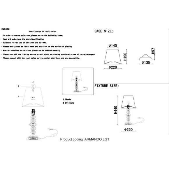 Настольная лампа Crystal Lux ARMANDO LG1 CHROME Настольная лампа Crystal Lux ARMANDO LG1 CHROME
