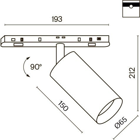 TR032-4-20W3K-S-DS-B Трековый магнитный SMART (App, Bluetooth Mesh, Алиса) светодиодный светильник Maytoni Exility CRI90+ 2700-6000К 1500Лм 24° 20Вт