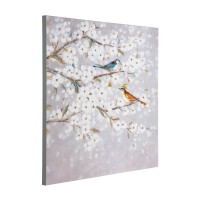 423123 ALAMINOS Картина на холсте L900 H900 дерево серый белый синий