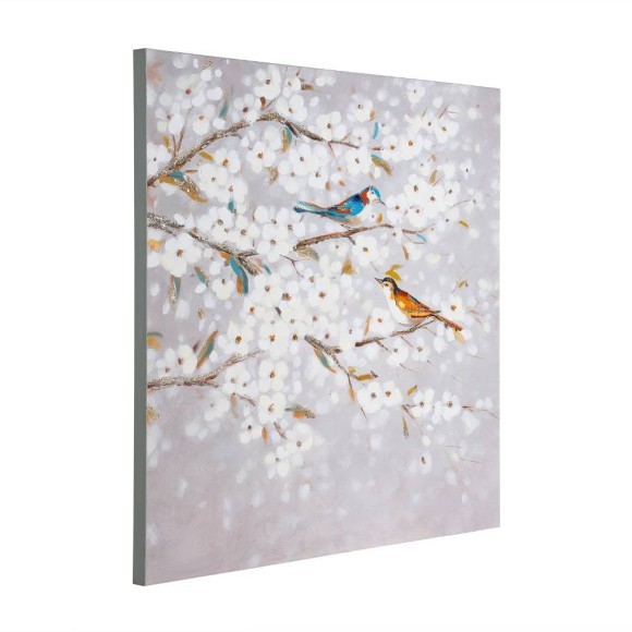 423123 ALAMINOS Картина на холсте L900 H900 дерево серый белый синий