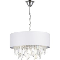 SLE1120-103-07 Светильник подвесной Хром/Белый E14 7*40W DAHLIA