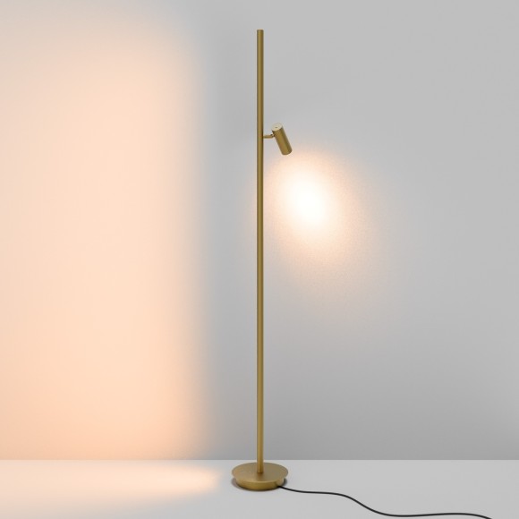 Светодиодный латунный диммируемый напольный светильник (торшер) LED 14Вт RA80 800лм 3000К Maytoni MOD395FL-L28BS3K