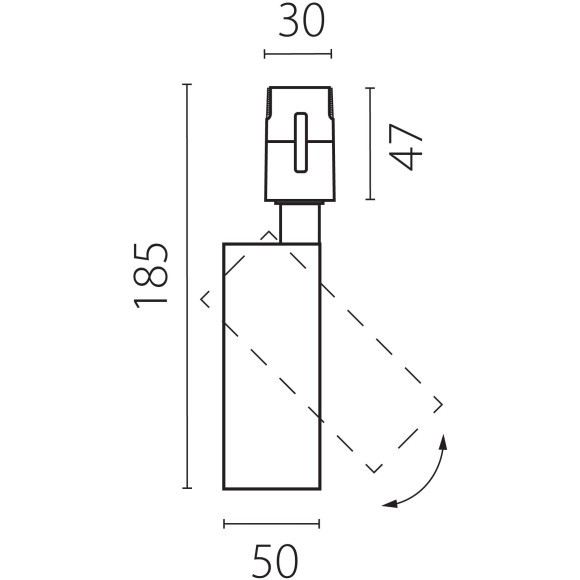 Светильник трековый 48V 9W 4000K 24° черный Due Hermes Lightstar 210147