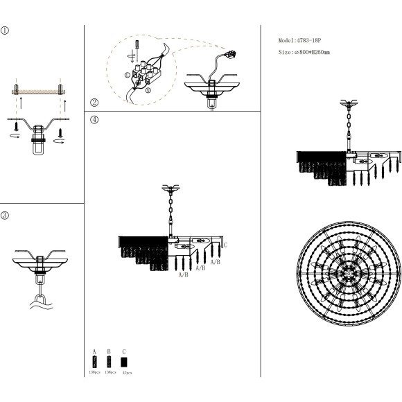 Хрустальная подвесная классическая люстра Favourite Raffinato 4783-28P Хрустальная подвесная классическая люстра Favourite Raffinato 4783-28P