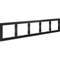 VLS100507 Рамка пластиковая для электрических изделий графитового цвета VOLTUM серии S70 на 5 постов (графит)